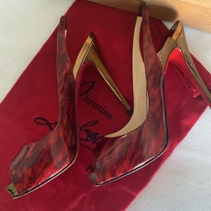 Christian Louboutin sling back pumps